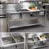 Thumbnail image #3 for John Boos 72-Inch 2-Compartment Sink Prep Table With Left-End Sinks, Drawer, and Cutting Board