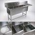 Thumbnail image #3 for John Boos Pro-Bowl 3-Compartment Stainless Steel Sink with Right-Hand Drainboard, 24