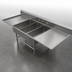 Thumbnail image #3 for John Boos Pro-Bowl 3-Compartment Platter Sink with Left and Right Drainboards