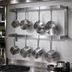 Thumbnail image #3 for 60-Inch Wall-Mount Double Bar Stainless Steel Pot Rack