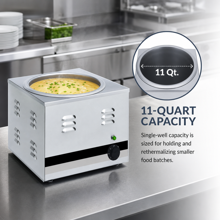 Product image #3 for APW Wyott X*PERT Electric Countertop Food Pan Warmer/Rethermalizer, 11 Qt, Stainless Steel