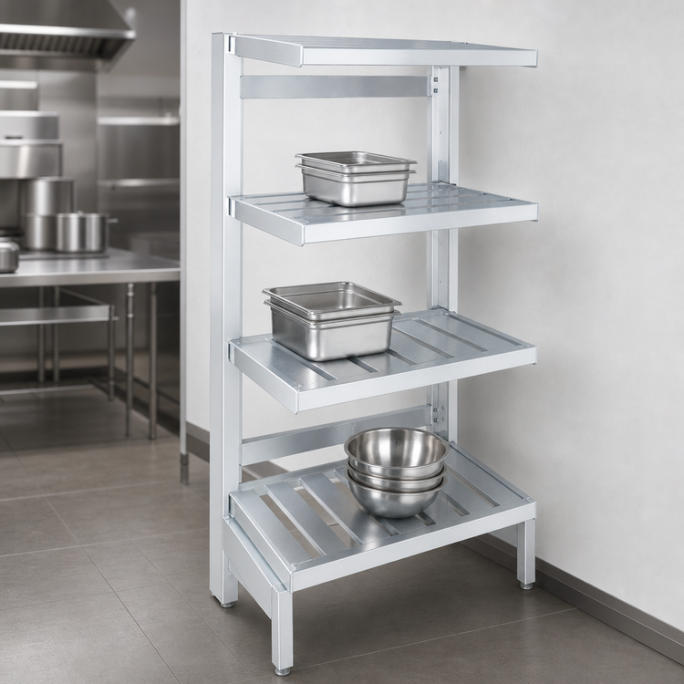 Product image #3 for Channel Manufacturing ECC2436 4-Inch E-Channel Cantilevered Shelf, Aluminum, 36 x 24 x 72 Inch