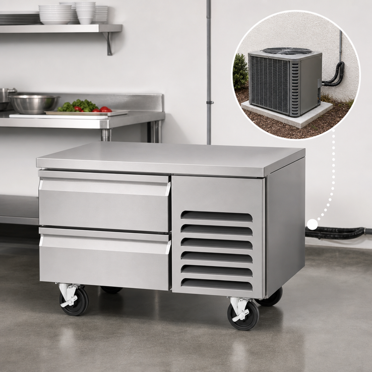 Product image #3 for Southbend Platinum Series 48-Inch Low-Height Remote Refrigerated Base with 2 Self-Closing Drawers