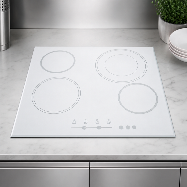 Product image #3 for Summit Commercial 23-1/4 Inch 4-Burner Electric Radiant Cooktop with White Ceramic Glass Surface