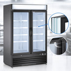 Thumbnail image #4 for Maxximum Maxx Cold MVMF48B 48 Cu. Ft. 2-Door Glass Door Merchandiser Freezer, Black, Bottom-Mounted Self-Contained Refrigeration