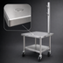 Thumbnail image #3 for Dinex Mobile Stainless Steel Mixer Stand with Marine Edge Top, Undershelf and 4-Inch Casters, 29 x 23 x 28-1/2 Inches