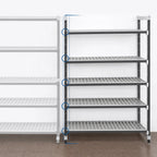 Thumbnail image #3 for Cambro Camshelving® Elements EXA182472V5480 Polymer Shelving Add-On Unit, 24W x 18D x 72H, 5-Shelf Vented, Speckled Gray