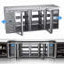Thumbnail image #3 for Krowne Royal Series 84-Inch Three-Section Pass-Thru Refrigerated Back Bar Cooler with 6 Locking Doors