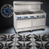 Thumbnail image #3 for Comstock-Castle F3226-24 60-Inch Gas Range with 6 Star Burners, 24-Inch Griddle, and 2 Standard Ovens