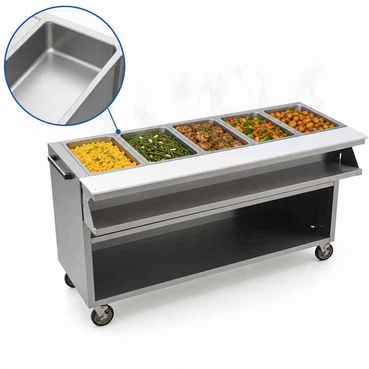 Product image #3 for Spec-Master 5-Well Electric Sealed Well Hot Food Table with Open Base and AutoFill
