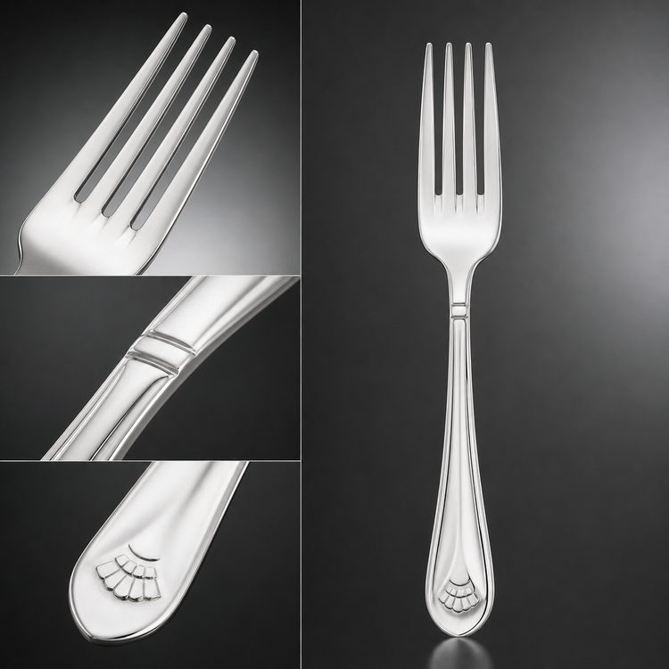 Product image #3 for Fan 7-1/2 Inch Extra-Heavy 18/8 Stainless Steel Mirror-Finish Dinner Fork — Dozen Pack