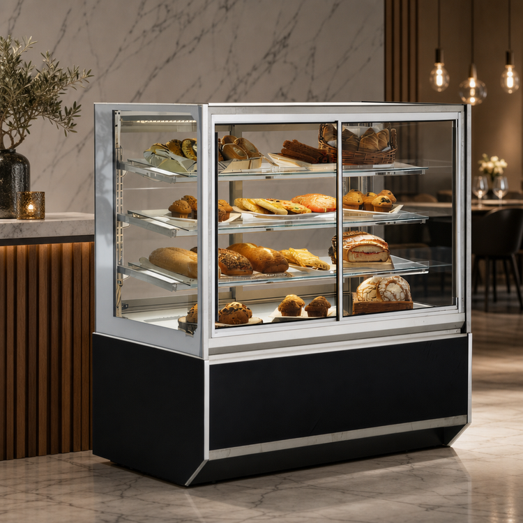 Product image #3 for Federal Industries Italian Glass Series 48-Inch Floor Standing Non-Refrigerated Self-Service Pastry Display Case with Sliding Glass Doors