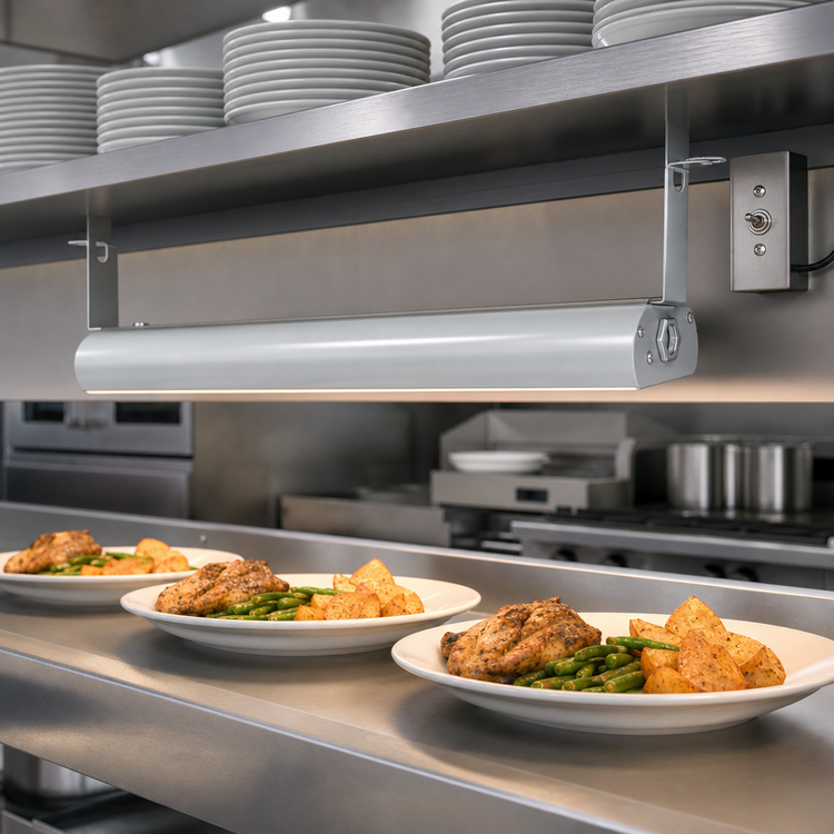 Product image #3 for Vollrath 48-Inch Low Profile Unlighted Strip Heat Lamp with Remote Toggle Switch