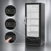 Thumbnail image #3 for Beverage-Air MarketMax IQ Single-Section Reach-In Glass Door Freezer Merchandiser, 11.9 Cu. Ft., Black, Bottom-Mounted