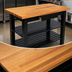Thumbnail image #4 for John Boos Appalachian Red Oak Wood Top Country Work Table with Slatted Undershelf, 48 x 36 Inches