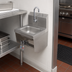 Thumbnail image #3 for BK Resources 9-Inch x 9-Inch x 5-Inch Wall-Mount Hand Sink with Gooseneck Faucet and Knee Valve Package