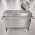 Thumbnail image #3 for BK Resources 48-Inch Stationary Modular Stainless Steel Serving Counter with Hinged Door and Tray Shelf