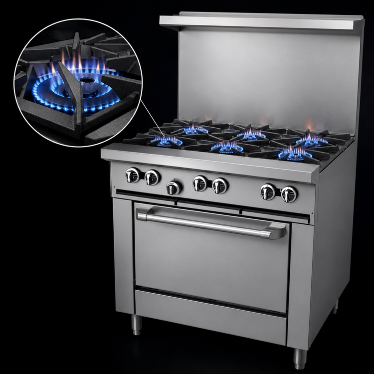 Product image #3 for Garland G Starfire Pro Series 36-Inch Gas Restaurant Range with 6 Open Burners and Standard Oven