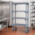 Thumbnail image #3 for Quantum Millenia Mobile Polymer Starter Shelving Unit with 5 Open Grid Shelves, 60W x 18D x 86H, Gray