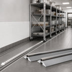 Thumbnail image #3 for Metro qwikTRAK BTS11NA 11-Foot Mobile Shelving Track Set with Aluminum Track and Stainless Steel Guide Components