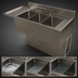 Thumbnail image #4 for BK Resources 84-Inch Three-Compartment Stainless Steel Underbar Sink with Dual Drainboards and Faucet