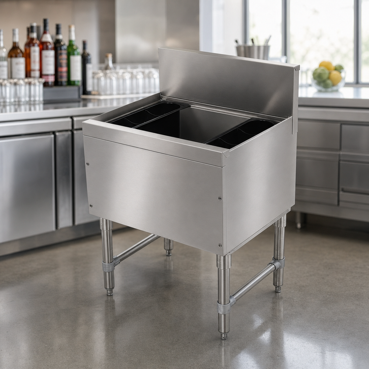 Product image #3 for Advance Tabco Prestige Supreme 24-Inch Stainless Steel Ice Chest with 10-Circuit Cold Plate