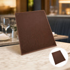 Thumbnail image #4 for Winco LMS-811BN Single Brown Leather-Like Menu Cover, Letter Size 8-1/2 x 11 Inches Case of 50
