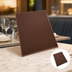 Thumbnail image #3 for Winco Single Brown Leather-Like Menu Cover, Letter Size 8-1/2 x 11 Inches