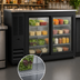 Thumbnail image #3 for Beverage-Air Food-Rated 48-Inch Back Bar Refrigerator with Sliding Glass Doors, Black, Stainless Steel Top, 15.1 Cu. Ft.