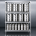 Thumbnail image #3 for New Age Aluminum Keg Rack with 3 T-Bar Shelves, 8 Half-Barrel or 26 Sixth-Barrel Capacity