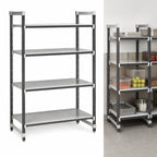 Thumbnail image #3 for Cambro Camshelving® Elements EXU243072S4480 Polymer Shelving Unit, 4-Shelf Solid Stationary Starter, 24 x 30 x 72 Inches, Gray