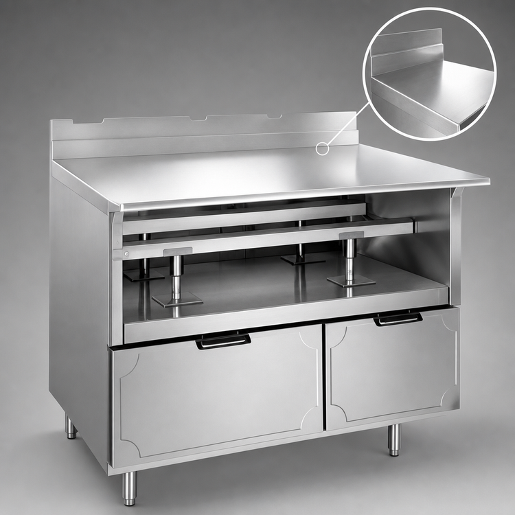 Product image #3 for La Rosa Refrigeration L-71166-30 66" Stainless Steel Dry-Drawer Base Equipment Stand
