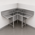 Thumbnail image #3 for John Boos Pro-Bowl Corner 3-Compartment Sink with Dual 30-Inch Drainboards