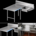 Thumbnail image #3 for John Boos Pro-Bowl L-Shaped Soiled Landing Dishtable with 20