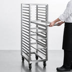 Thumbnail image #3 for Dinex DXPRIA69182612 Roll-In Refrigerator Rack for 12 Full-Size 18 x 26-Inch Sheet Pans, Aluminum, Front/Rear Loading