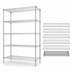 Thumbnail image #3 for Quantum 72-Inch W x 30-Inch D x 54-Inch H Wire Shelving Starter Kit with 5 Shelves, 304 Stainless Steel