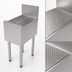 Thumbnail image #4 for Perlick Top Shelf TS Series 13-Inch Freestanding Stainless Steel Underbar Drainboard with 6-Inch Backsplash