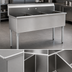 Thumbnail image #3 for Eagle Group 49-3/8-Inch Three-Compartment Utility Sink, 16-Gauge 430 Stainless Steel, No Drainboards