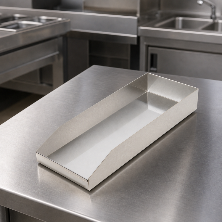 Product image #3 for Krowne Stainless Steel Chemical Bin, 8 x 21 x 3 Inches