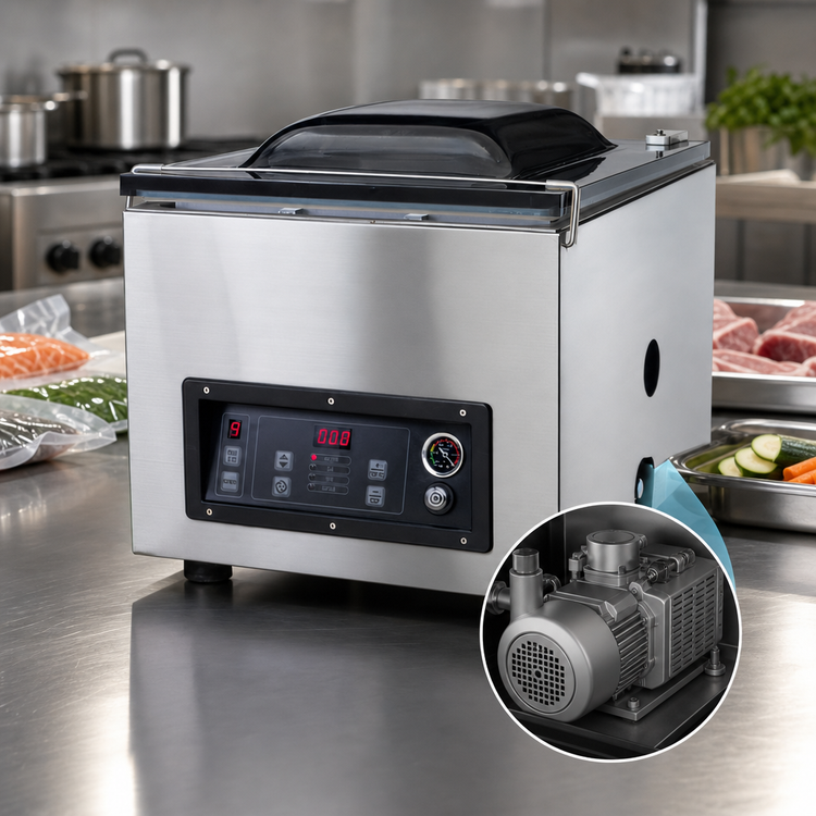 Product image #3 for PrimaVac HVC406-CE Single-Chamber Countertop In-Chamber Vacuum Sealer with 16-Inch Seal Bar and Gas Flush