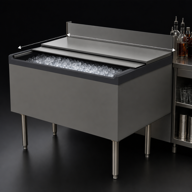 Product image #3 for Top Shelf TSF Series 42-Inch Modular Underbar Ice Bin/Cocktail Unit with 10-Circuit Cold Plate