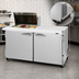 Thumbnail image #4 for Turbo Air PRO Series 60-1/4 Inch 2-Section Sandwich/Salad Mega Prep Table with Work Station, 12-Pan Top, Rear-Mounted Self-Contained Refrigeration