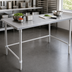 Thumbnail image #3 for John Boos Stallion 72 Inch x 36 Inch Stainless Steel Flat Top Work Table with Galvanized Open Base