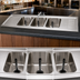Thumbnail image #3 for Advance Tabco Bar King Supreme Drop-In 3-Compartment Bar Sink with Dual Drainboards and Faucet