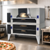 Thumbnail image #3 for Bakers Pride IL Forno Classico FC-616/Y-600 Double-Stacked Gas Wood-Burning Style Pizza Deck Oven with 60 x 36 Inch Ceramic Decks