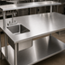 Thumbnail image #3 for Advance Tabco 84 x 48 Inch 14-Gauge 304 Stainless Steel Flat Top Work Table with Adjustable Undershelf