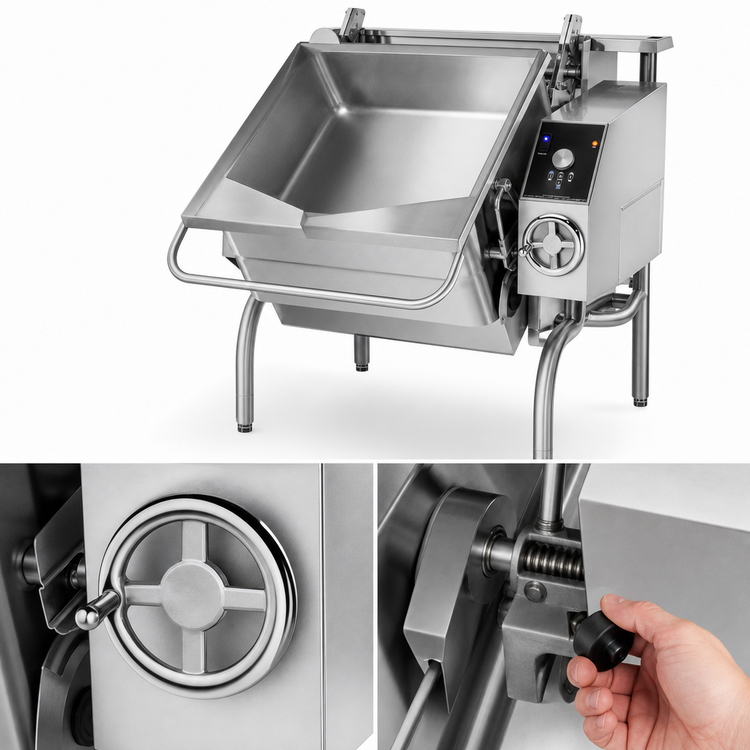 Product image #3 for Groen BPM-30EC 30-Gallon Electric Manual Tilt Braising Pan with Classic Controls