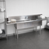 Thumbnail image #3 for Klinger's Trading Straight Soiled Dish Table with 3-Compartment Sink, Right-to-Left, 30-3/8 x 100 x 44 Inches