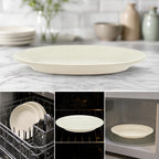 Thumbnail image #4 for Crestware Dover White RE54 Oval Ceramic Platter, 8-3/8 x 6 Inch, Wide Rim, Rolled Edge Case of 3