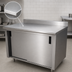 Thumbnail image #3 for Advance Tabco Enclosed Work Table with Sliding Door Cabinet Base, 108W x 30D, 14-Gauge 304 Stainless Steel Top